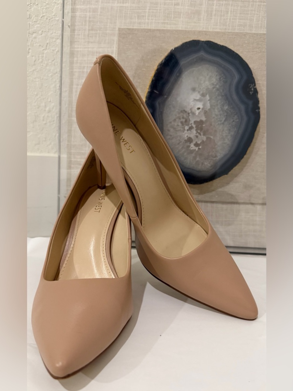 Nine West Women’s Nude Pointed-Toe Pumps - 9.5